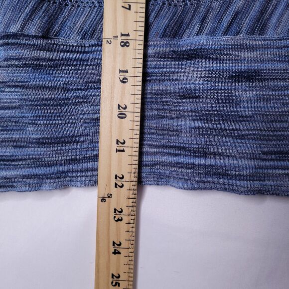 White House Black Market Sweater Small Blue Knit Chevron Dolman - Picture 6 of 11